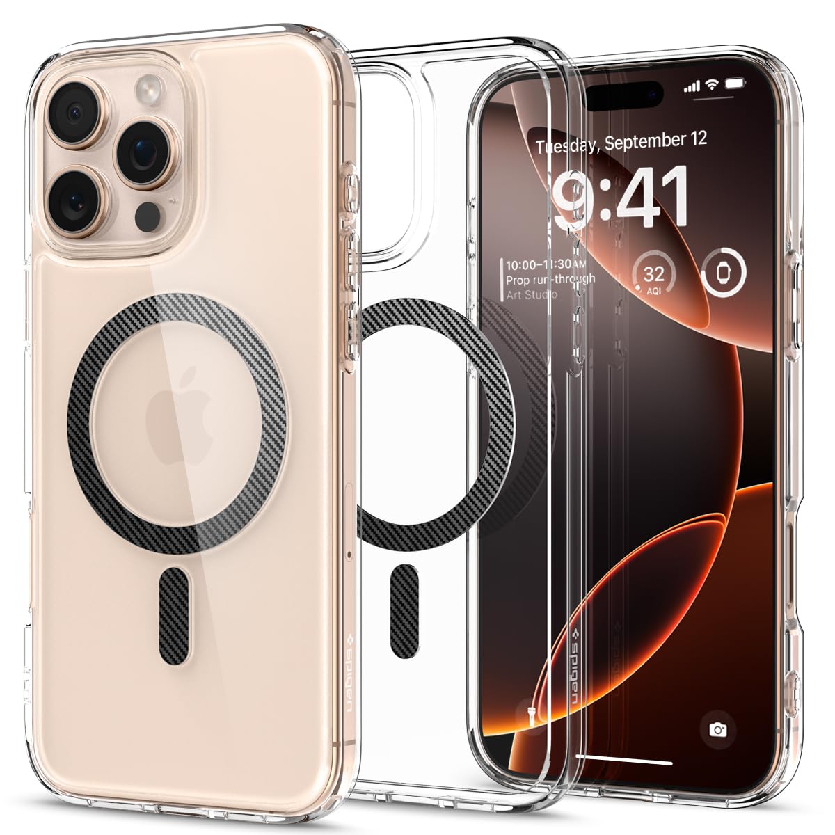 Spigen Ultra Hybrid MagFit for iPhone 17 Pro / 18 Pro Case, Frost Black