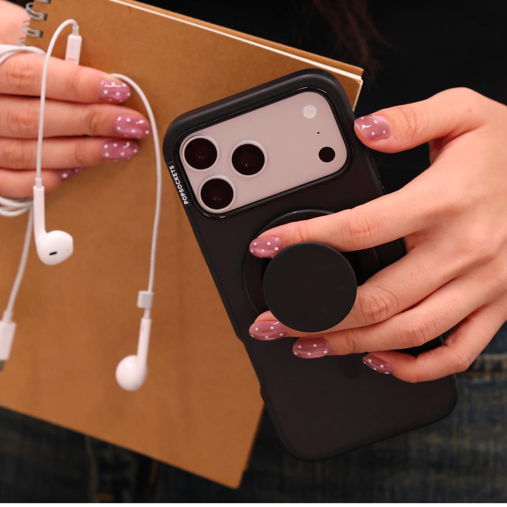 PopSockets Adhesive Phone Grip, Holder- Black