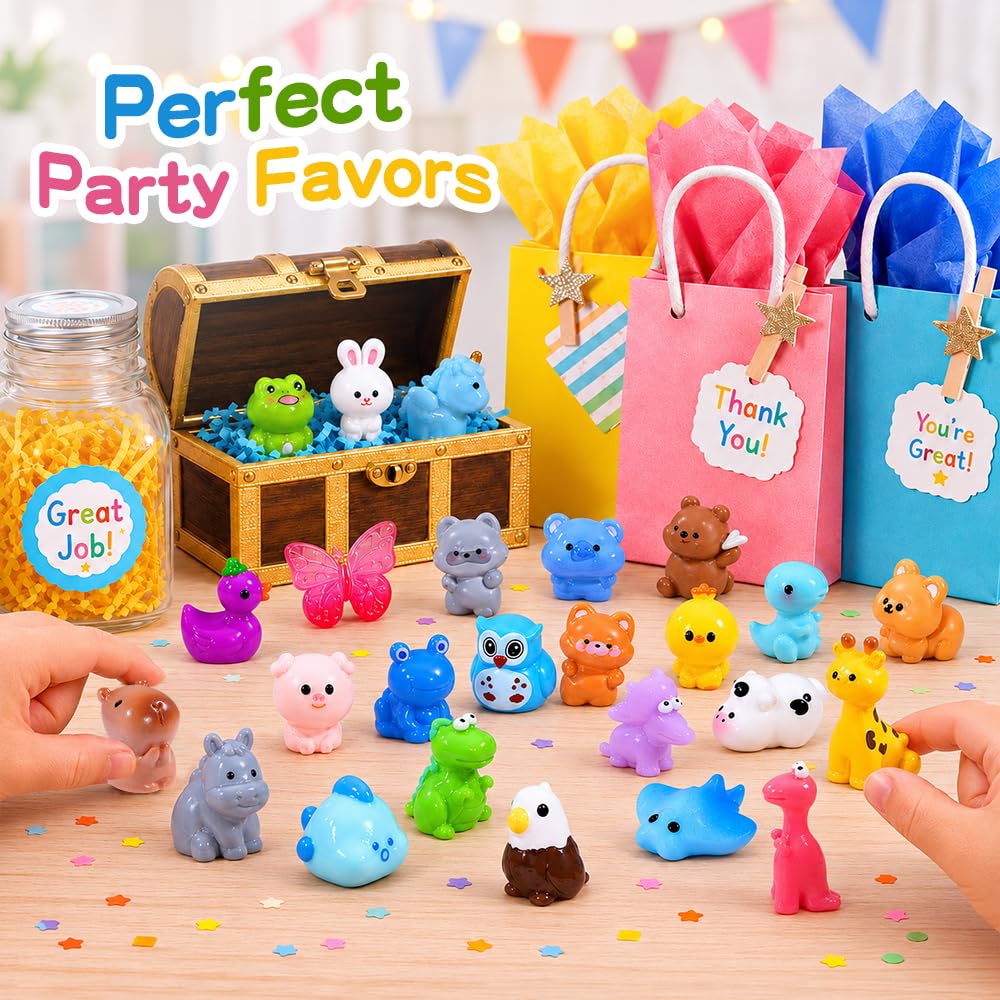 DIYDEC 40PCS Christmas Mini Ducks Figures Toys Miniature Resin Animal Decor