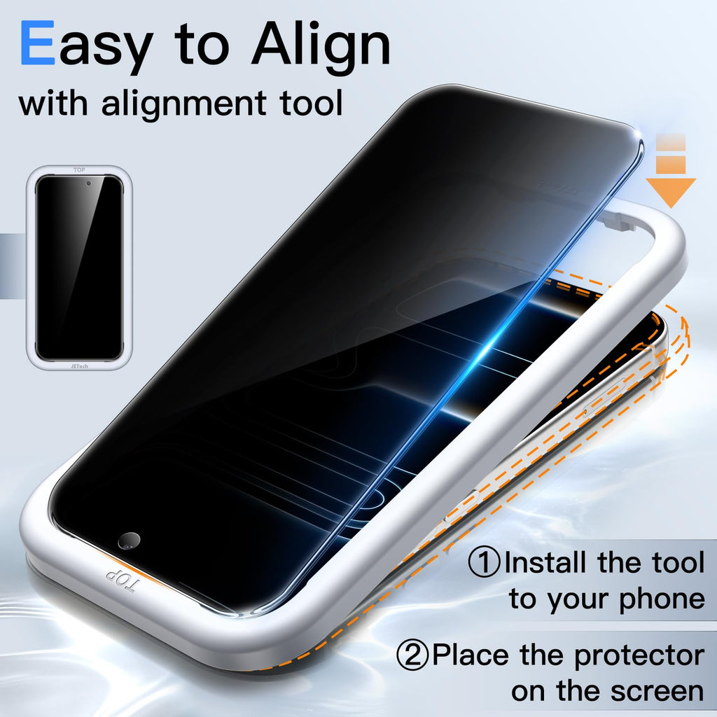 JETech Privacy Screen Protector for iPhone 18 Pro, 2-Pack