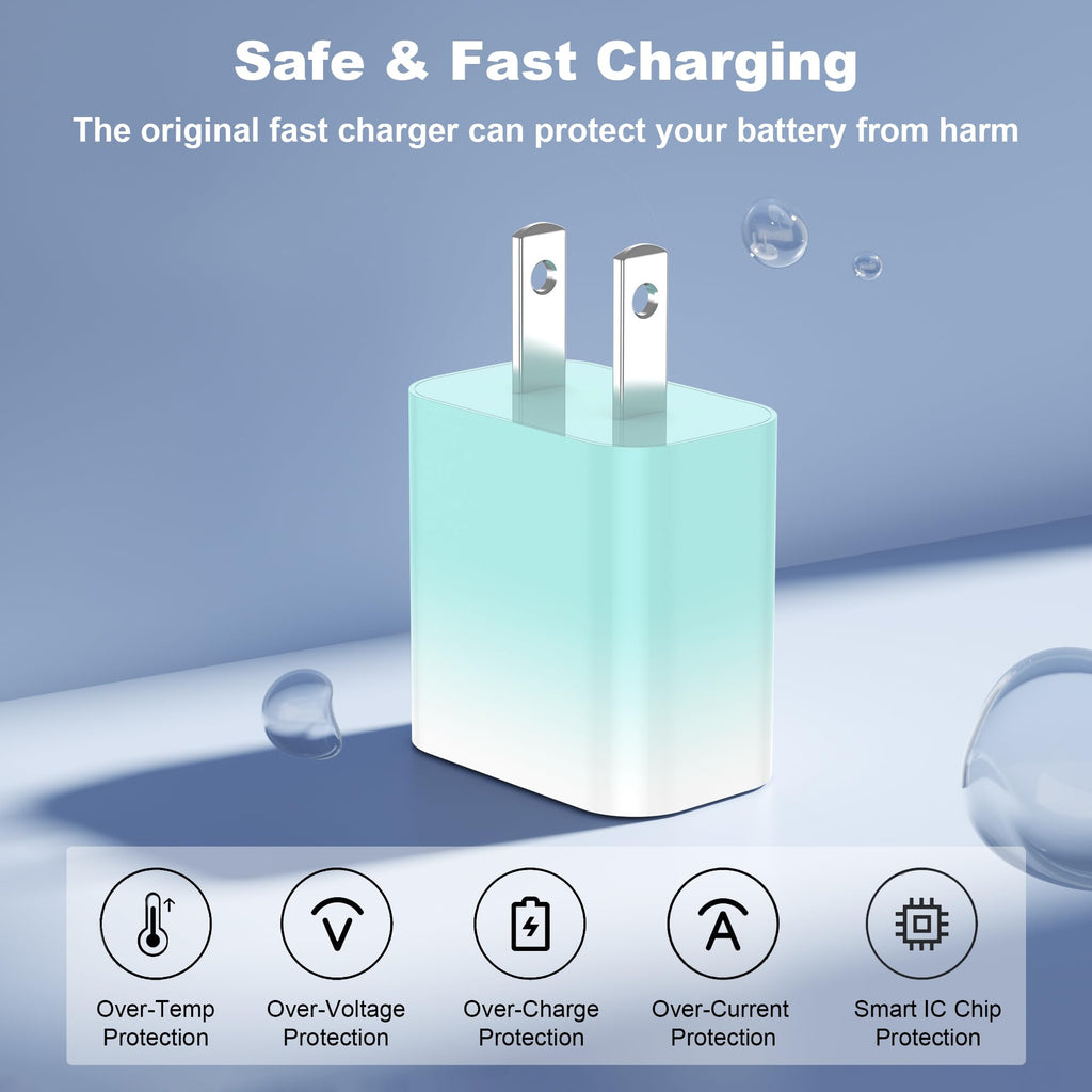 iPhone 18 Pro Max Charger, 40W USB C Fast Charging 2 Pack for Home & Travel