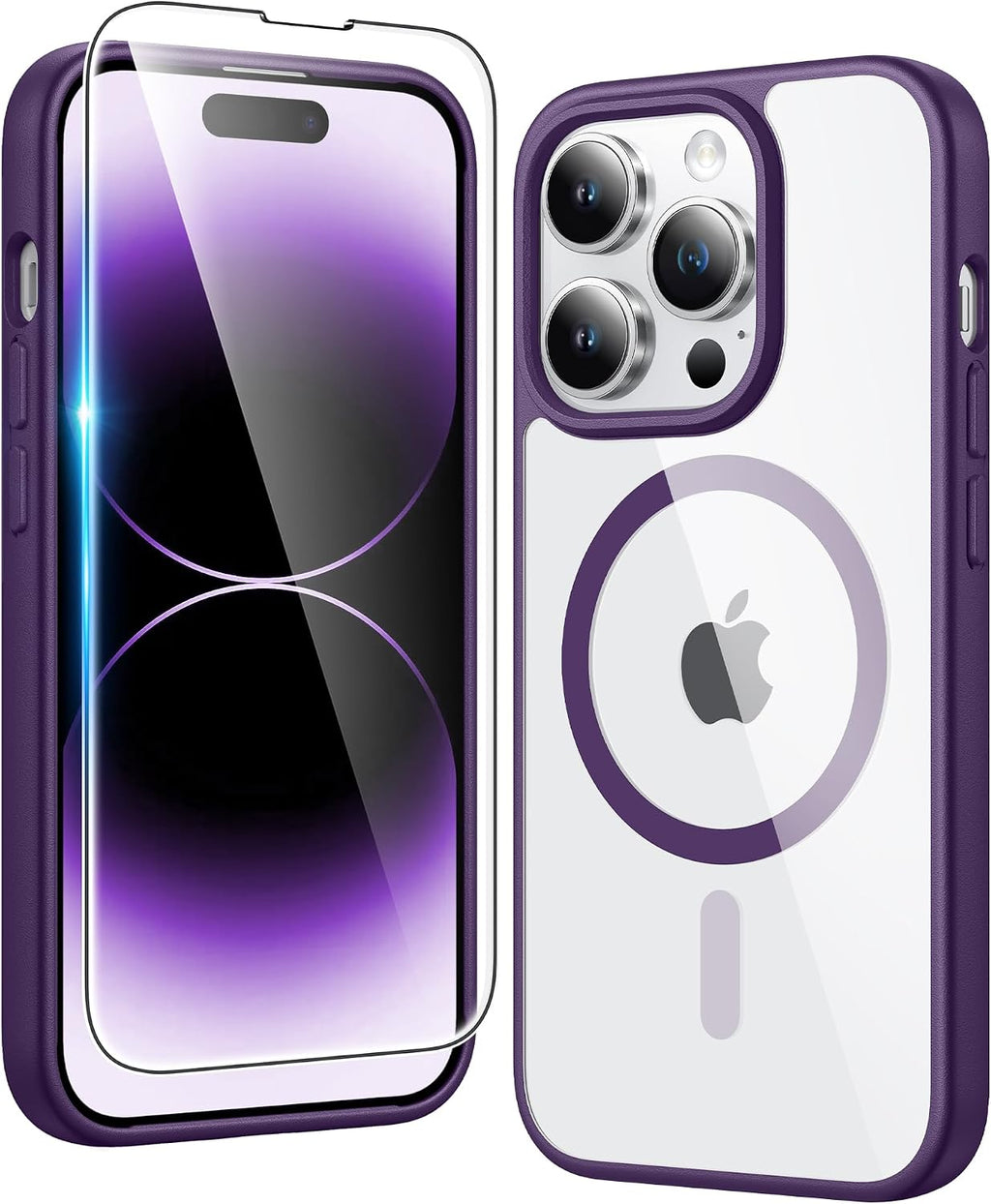 FNTCASE for iPhone 18 Pro Case / 17 Pro Case Clear with Screen Protector