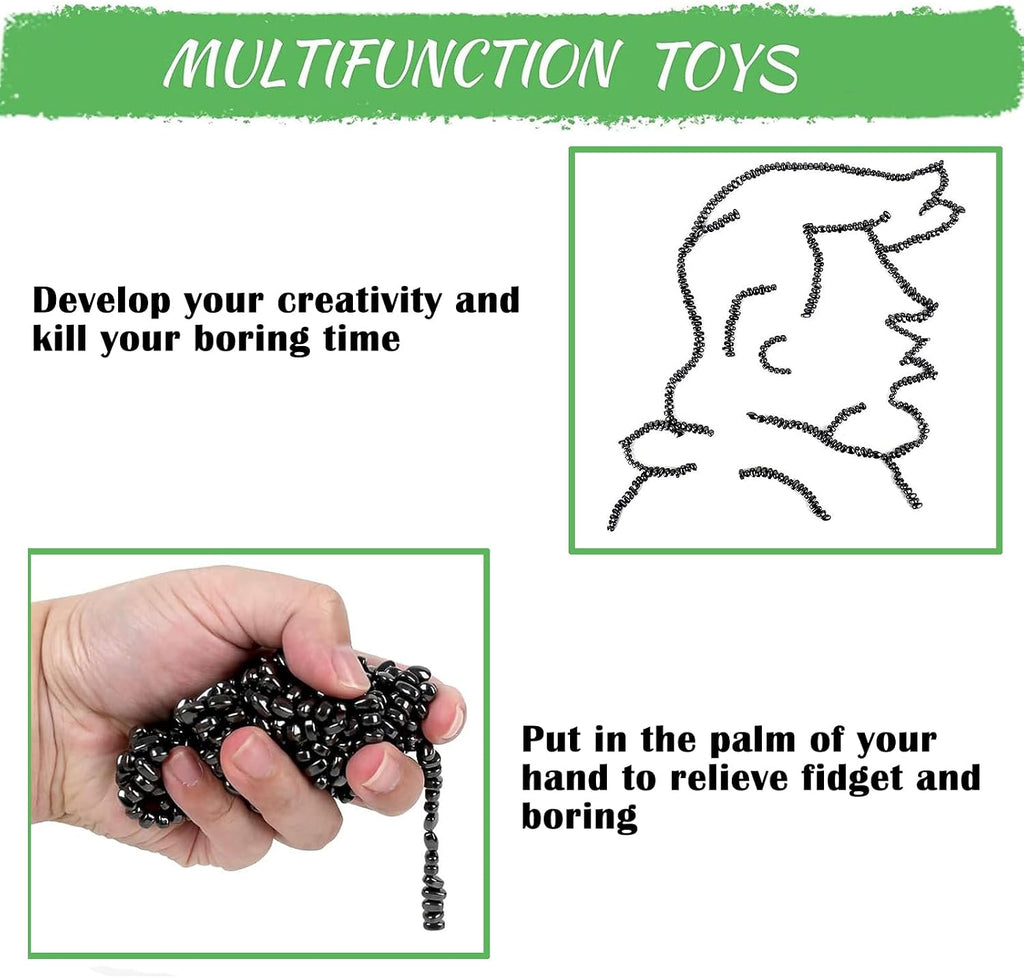 Matassari 550pcs Fidget Toy, Sensory Toys for Adults & Teens（Black）
