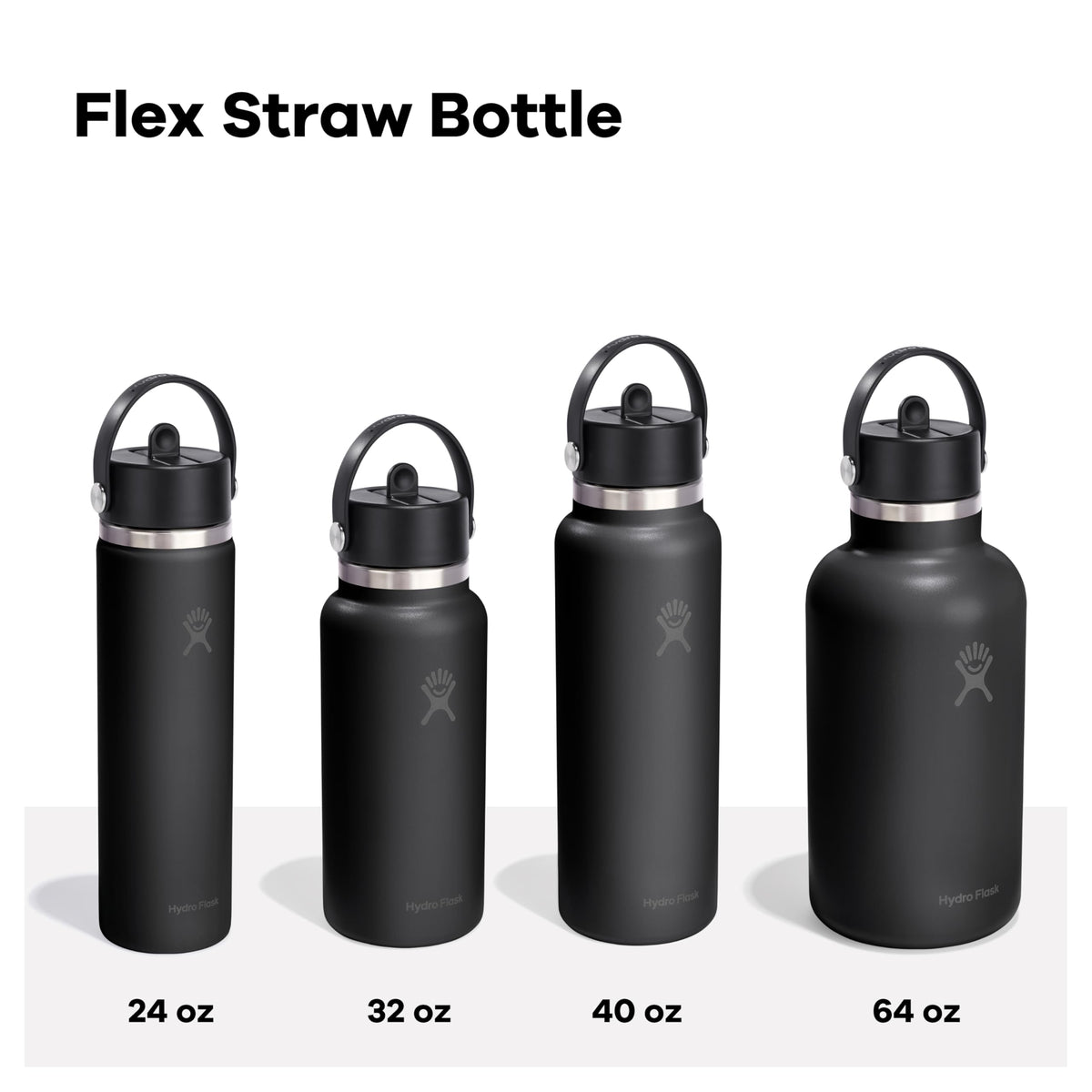 Hydro Flask Water Bottle - Insulated Stainless Steel - Wide Straw Lid, Non Spill, Leakproof in 24 Oz Harbor Blue