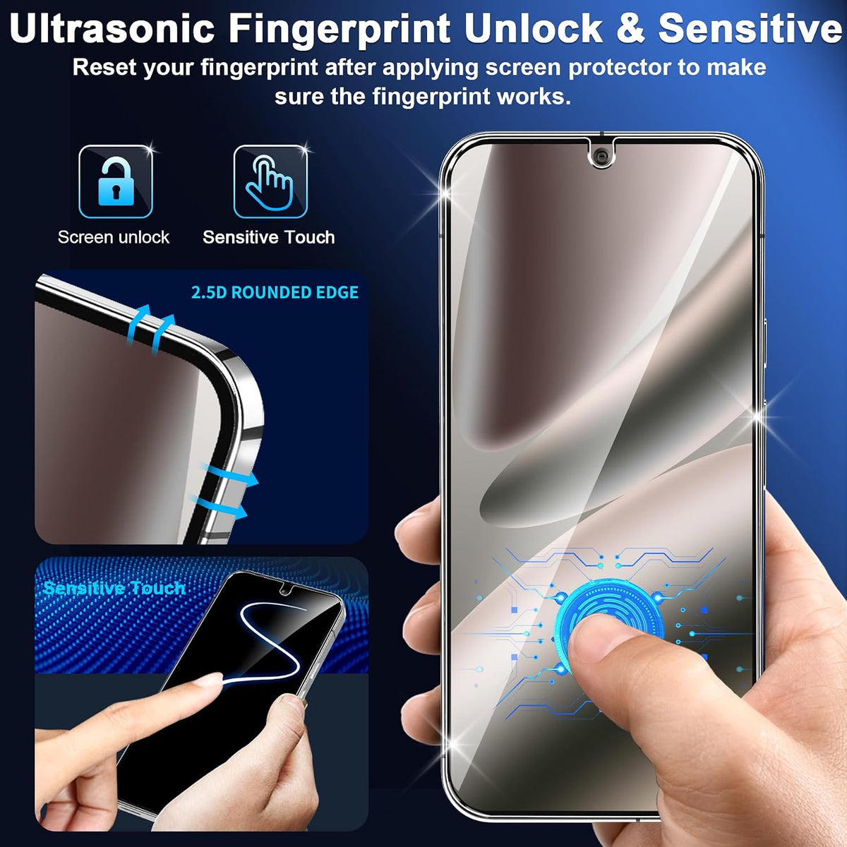 letosan 3 Pack for Google Pixel 11 Pro Screen Protector Tempered Glass + 3 Pack Camera Lens Protector, Military Grade Shatterproof, 9H Hardness, Fingerprint Unlock,Case Friendly 6.3 Inch