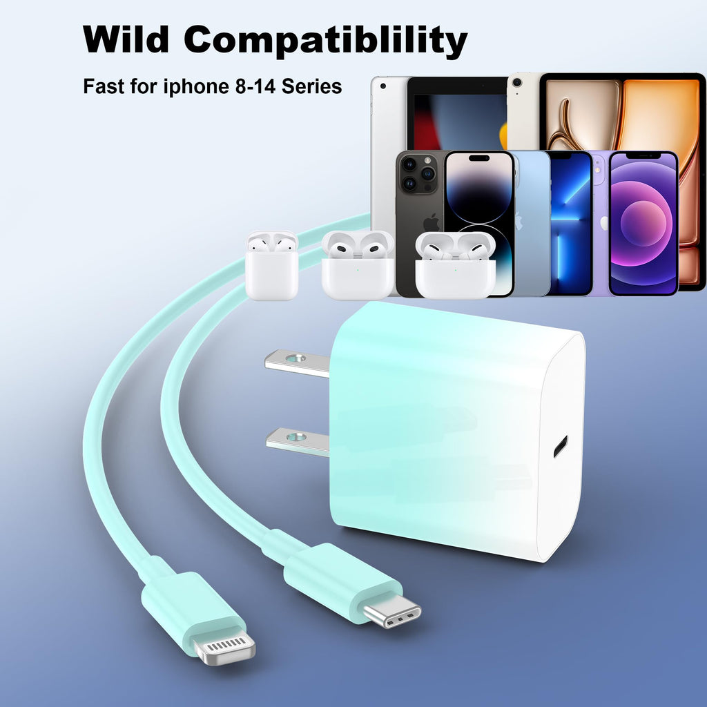iPhone 18 Pro Max Charger, 40W USB C Fast Charging 2 Pack for Home & Travel
