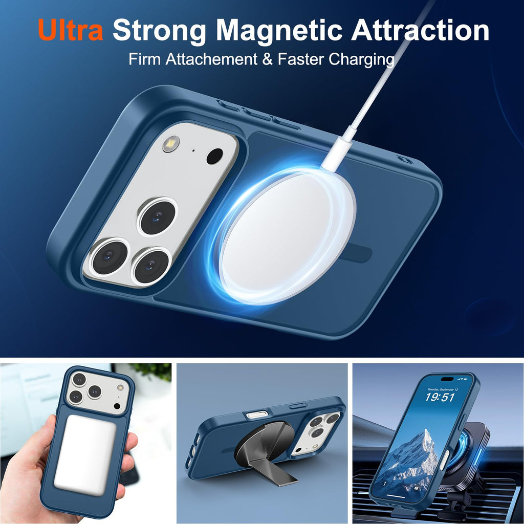 SUPFINE Magnetic for iPhone 18 Pro Max/17 Pro Max Case Dark Blue