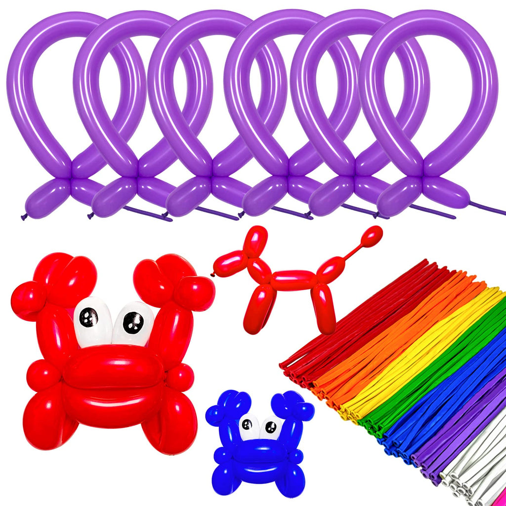 ASIYUHY 260 Balloons Clear Long Balloons 100 Pack Twisting Animal Balloon