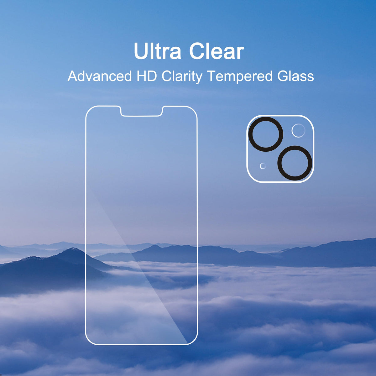 Ailun Screen Protector + Camera Lens Protector for iPhone 16, 3+3 Pack