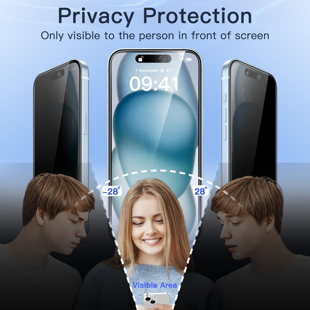 JETech Privacy Screen Protector for iPhone 18 Pro, 2-Pack