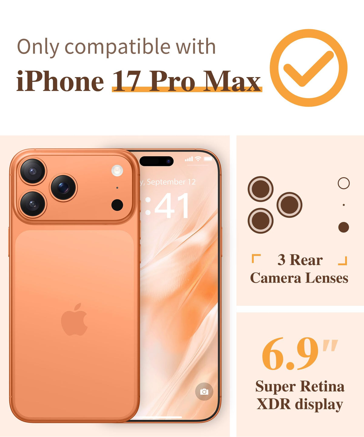GVIEWIN for iPhone 18 Pro Max Case/17 Pro Max Case Floral Clear Slim Women