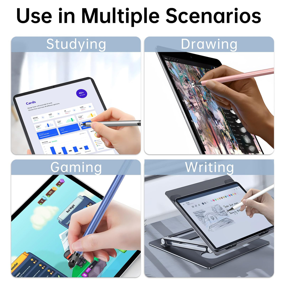 Bopomofo Stylus(5 Pcs),2-in-1 Stylus Pen for Touchscreen,Capacitive Stylus