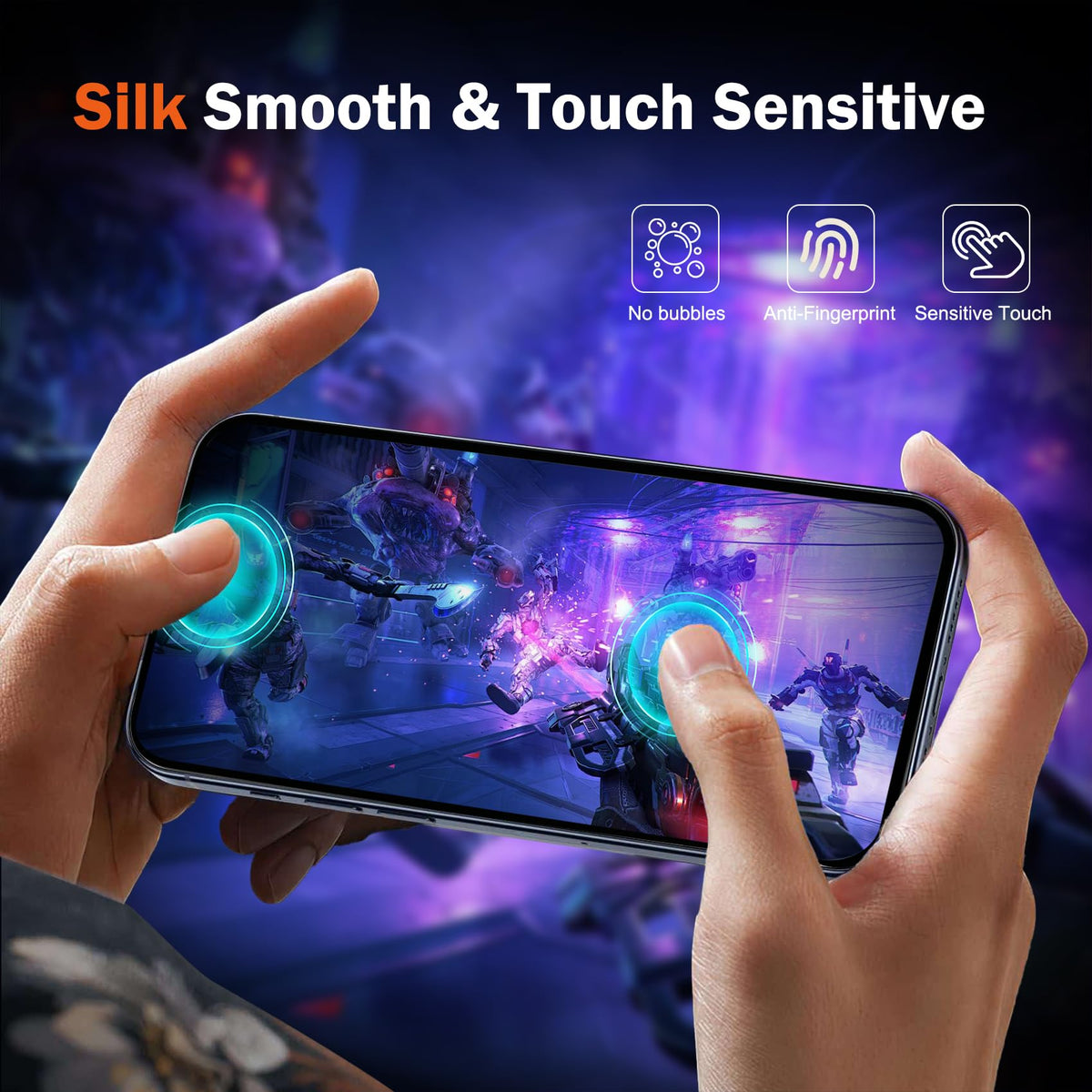 Ferilinso 3 Pack Privacy Screen Protector for iPhone Duo, Tempered Glass