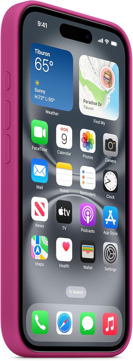 Apple iPhone 16 Pro Max Silicone Case with MagSafe and Camera Control: Lightweight Phone Case, Wireless Charging Compatible, Smooth Matte Finish, Black
