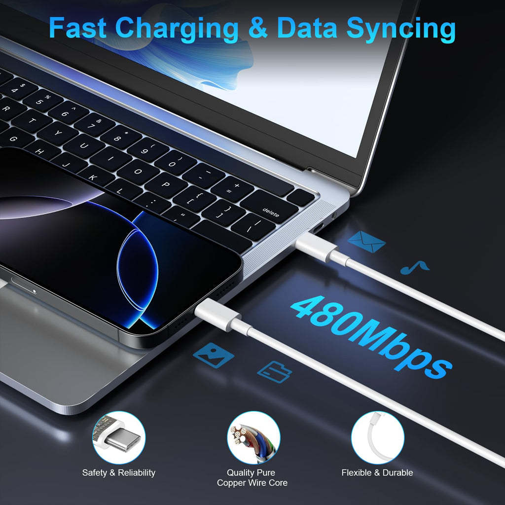 Super Fast Charger USB C, 45W Dual Port Android Phone Type C Charger 2Pack