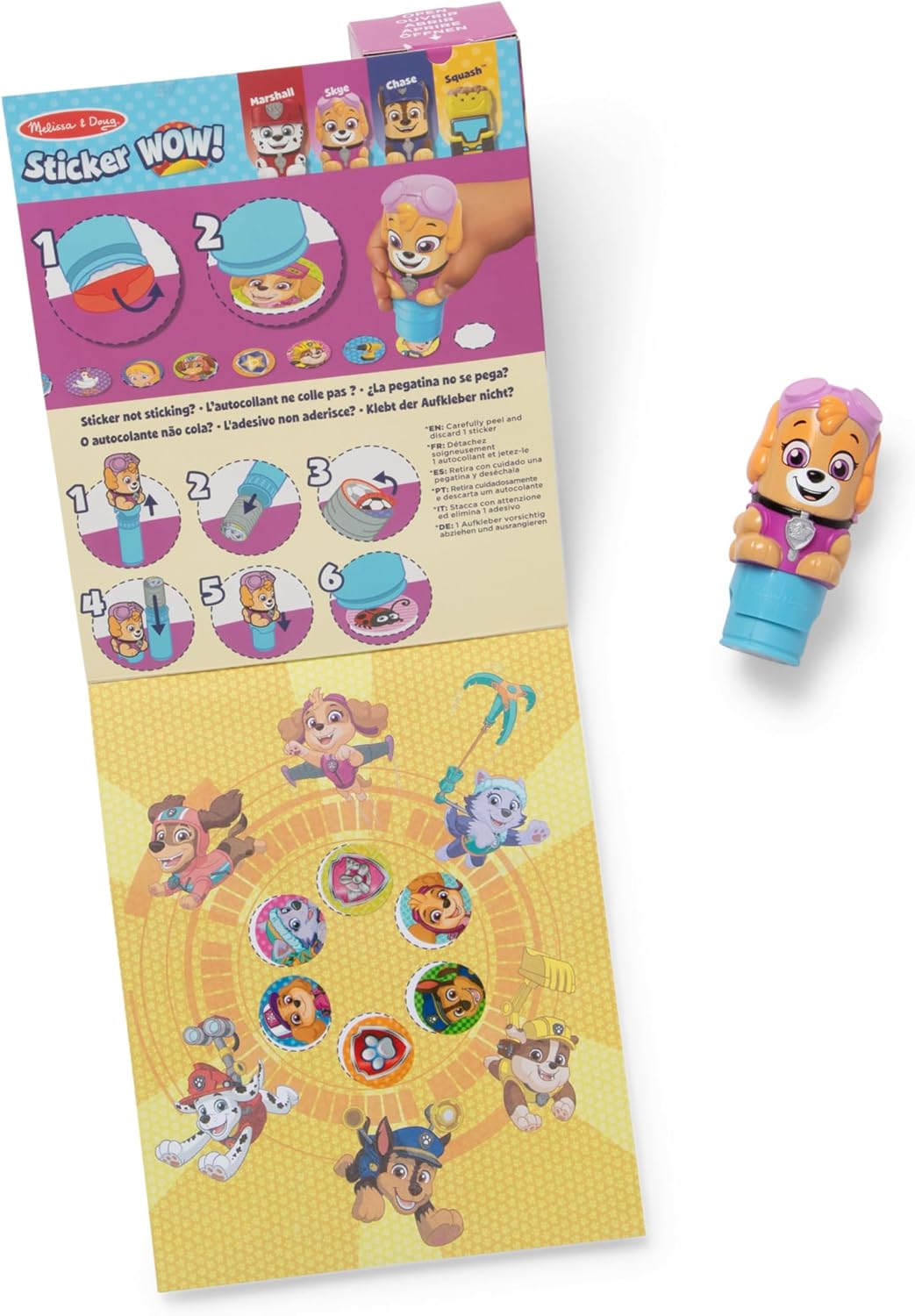 Melissa & Doug Sticker Wow! PAW Patrol Skye Stamper Toy and Activity Pad