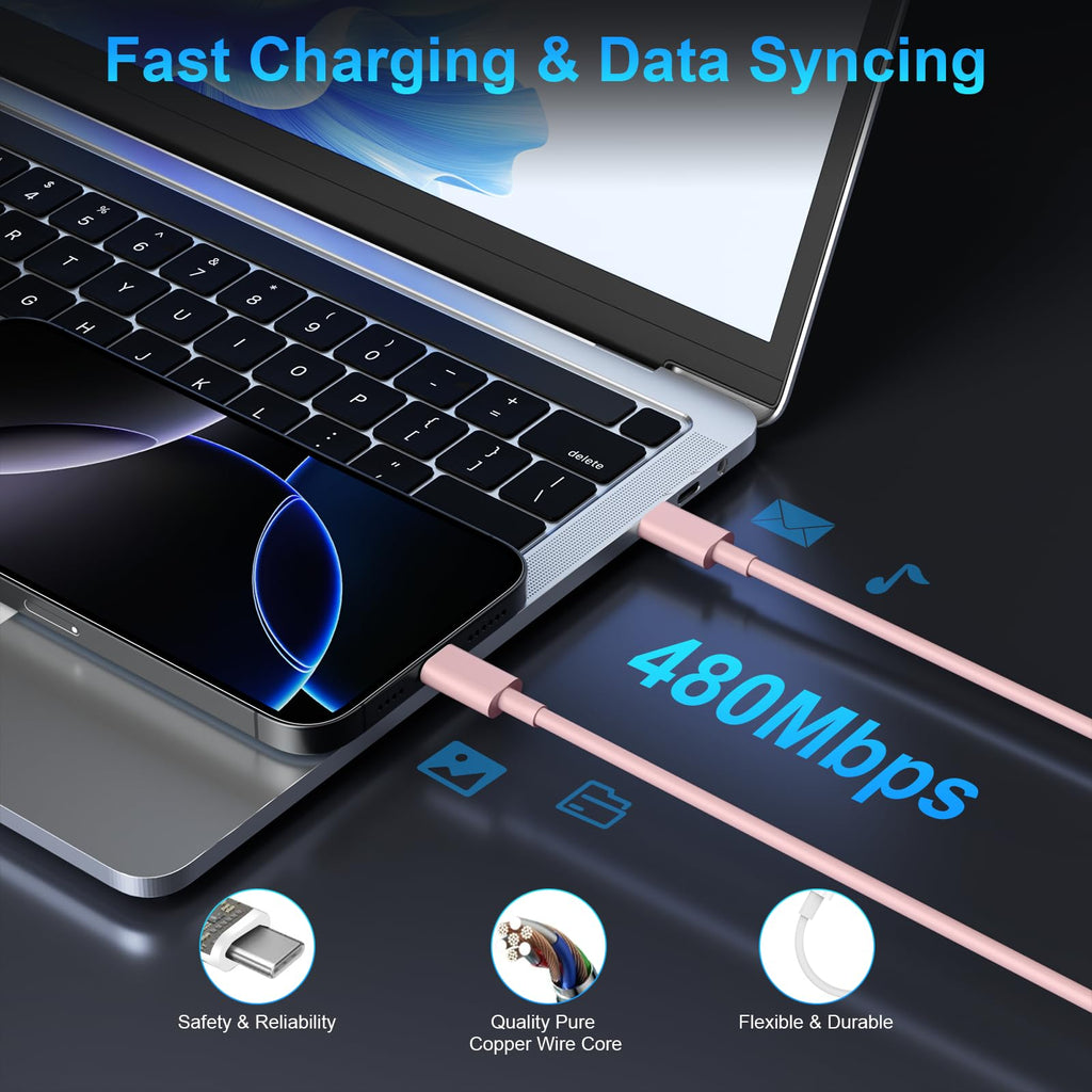 Super Fast Charger USB C, 45W Dual Port Android Phone Type C Charger 2Pack