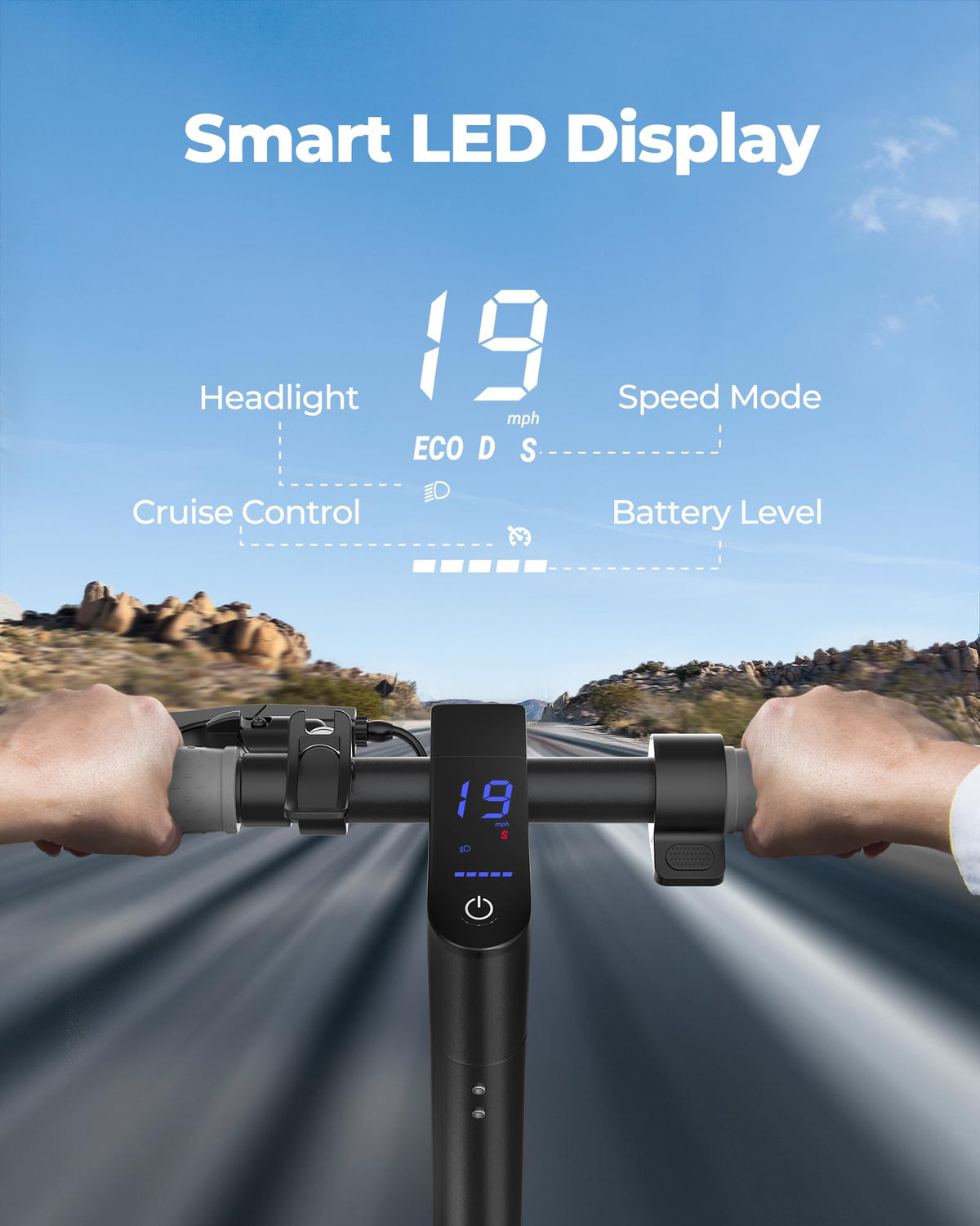 VOLPAM Electric Scooter, 350W/500W Motor, 21/28/40 Miles Long Range