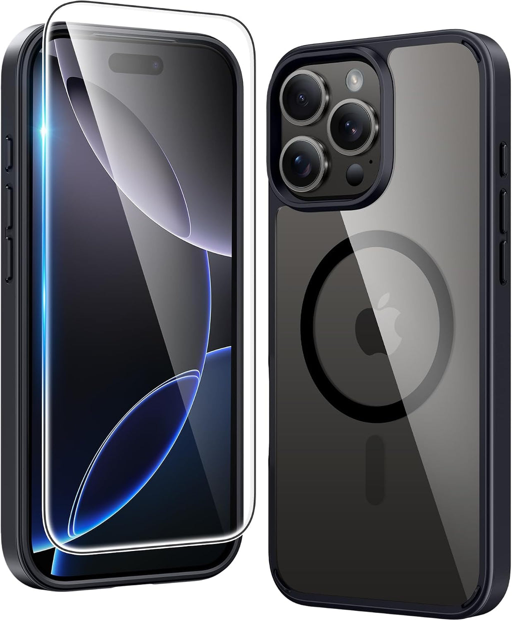 FNTCASE for iPhone 18 Pro Case / 17 Pro Case Clear with Screen Protector