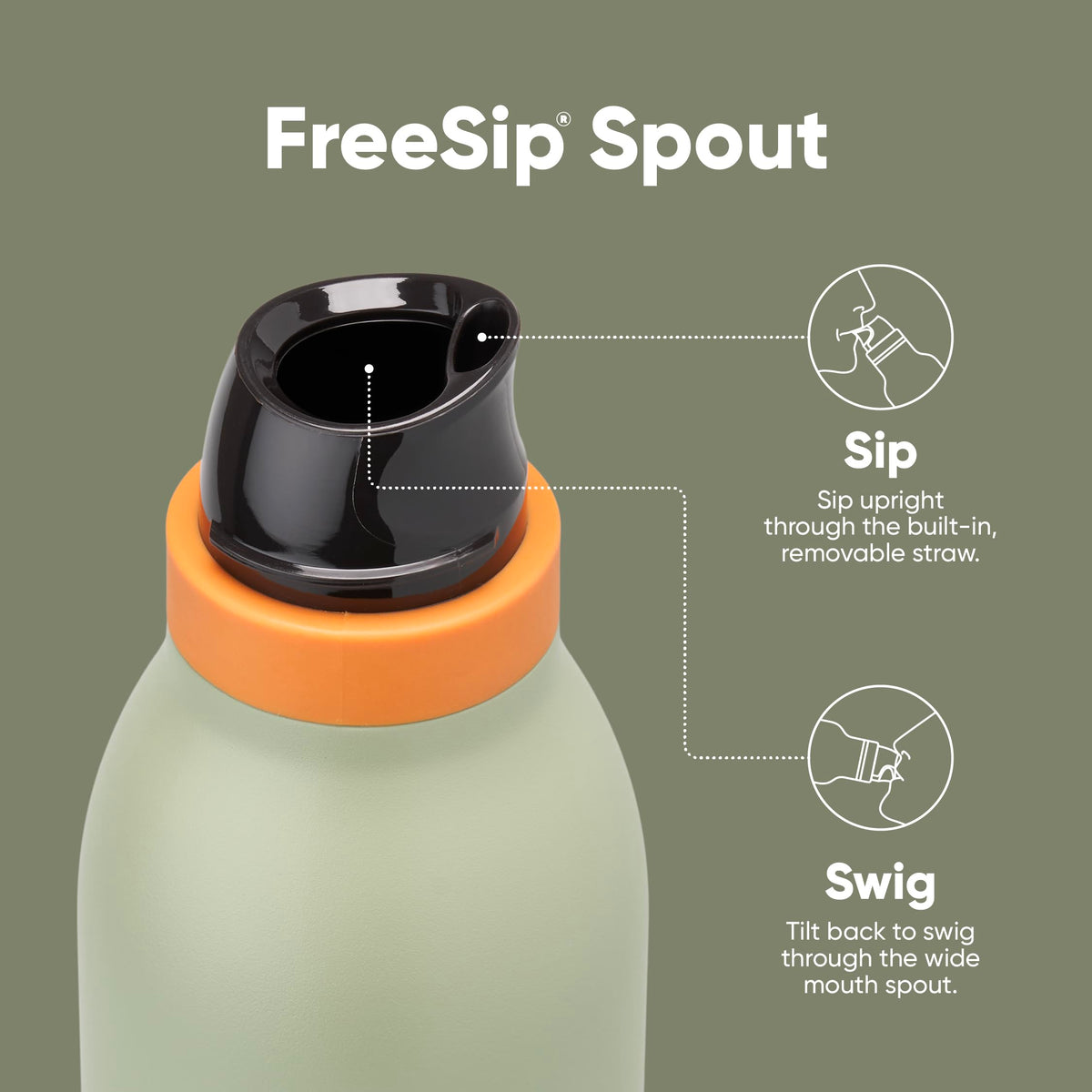 Owala FreeSip Twist Stainless Steel Water Bottle 24 oz Daybreak