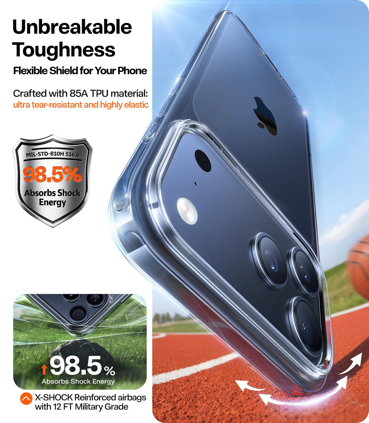 TORRAS for iPhone 14 Pro Max Case, Anti-Yellowing, Crystal Clear