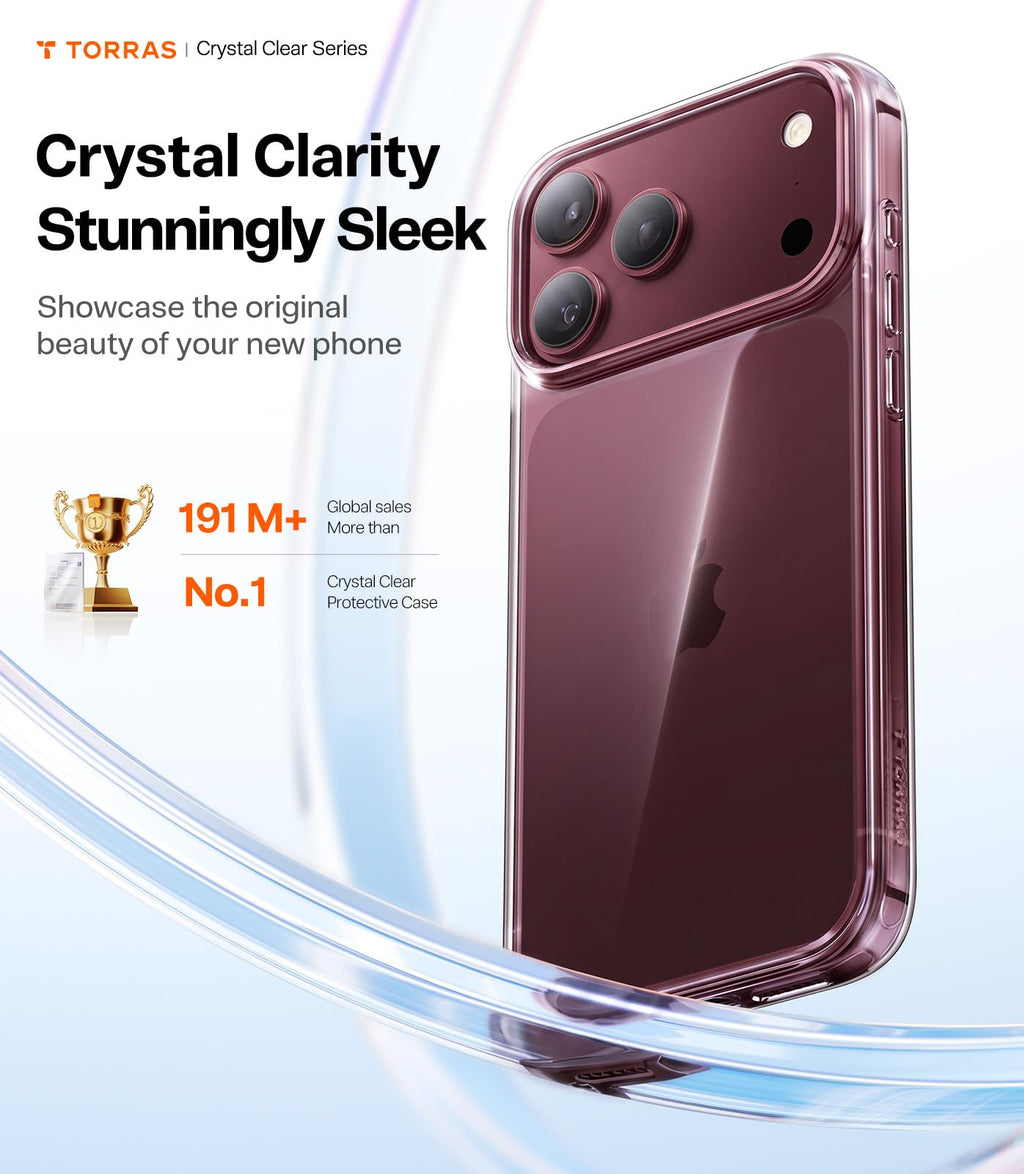 TORRAS for iPhone 14 Pro Max Case, Anti-Yellowing, Crystal Clear