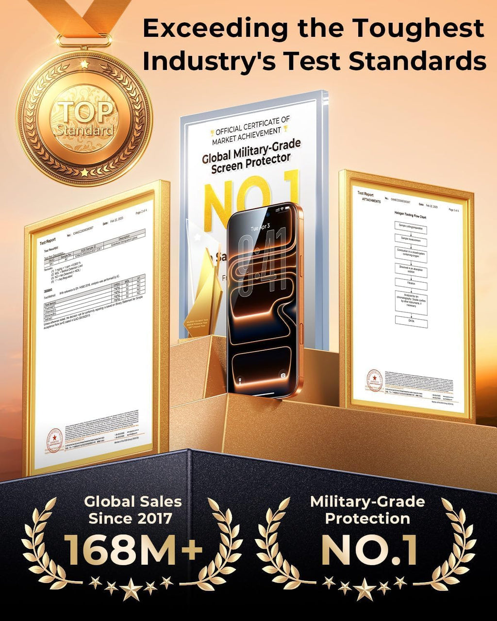 DIMONCOAT Top 9H++ Glass 2 Pack for iPhone 17 Pro Screen Protector 6.3''
