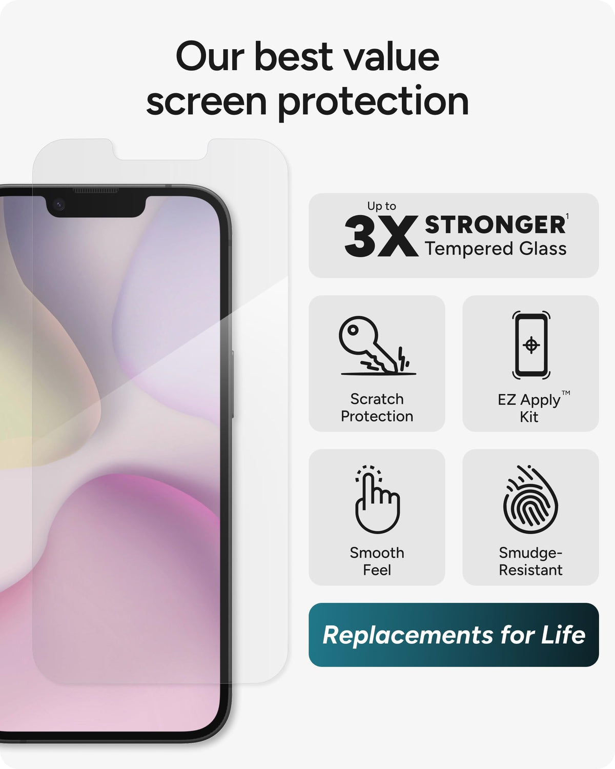 ZAGG Glass+ Screen Protector for iPhone 18 Pro Max/iPhone 17 Pro Max