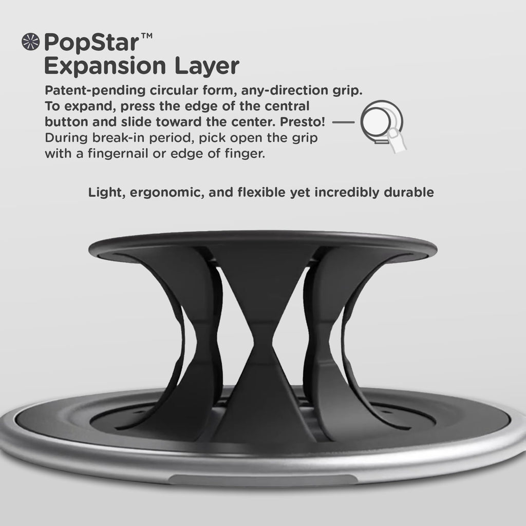 PopSockets Low-Pro Grip for MagSafe, Thin Profile- Gunmetal