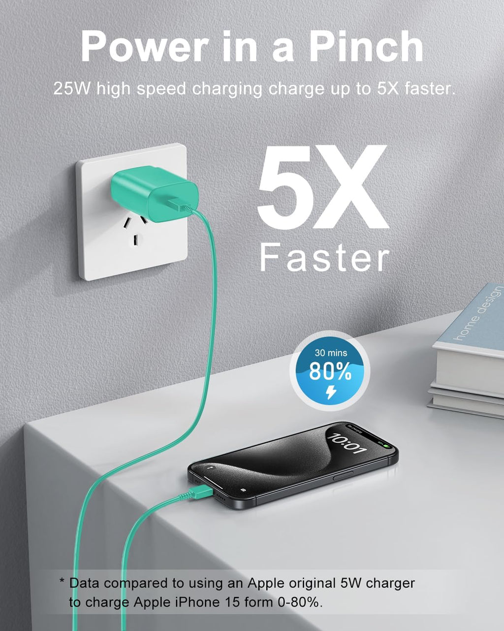 Type C Charger Fast Charging, 2Pack [10FT&6FT] Long USB C Cable with 25W Phone Super Fast Charger Block Compatible with Galaxy S26+/S25 Ultra,iPhone 18/17/16/Air/Plus/Pro Max/Duo