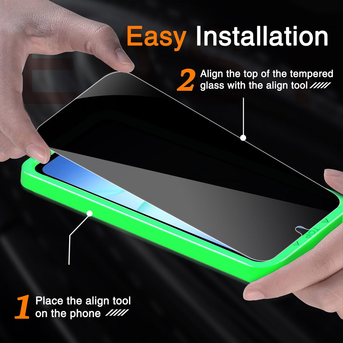 Wiaocit Privacy Screen Protector for iPhone 18 Pro, Tempered Glass