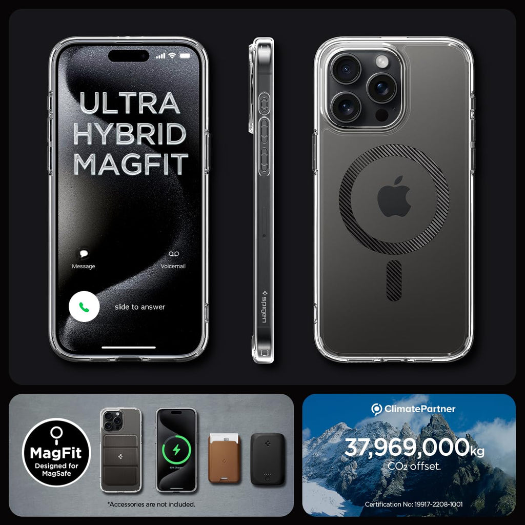 Spigen Ultra Hybrid MagFit for iPhone 17 Pro / 18 Pro Case, Frost Black