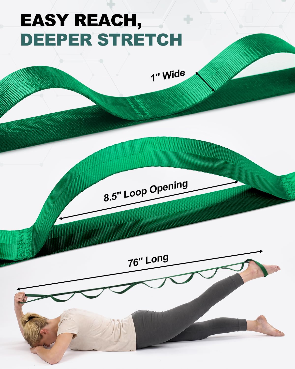 Trideer Stretching Strap with Loops, Yoga Strap, Stretch Bands for Exercise