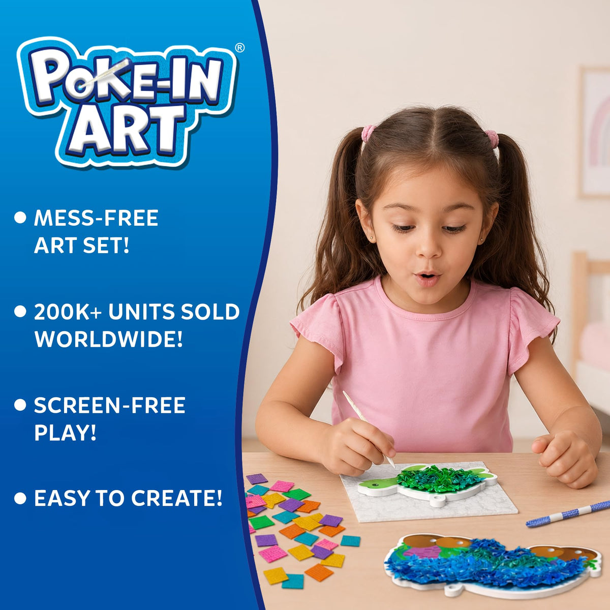 Skillmatics Poke-in Art – Disney Princesses, Wood Craft Kit, Gift for Kids