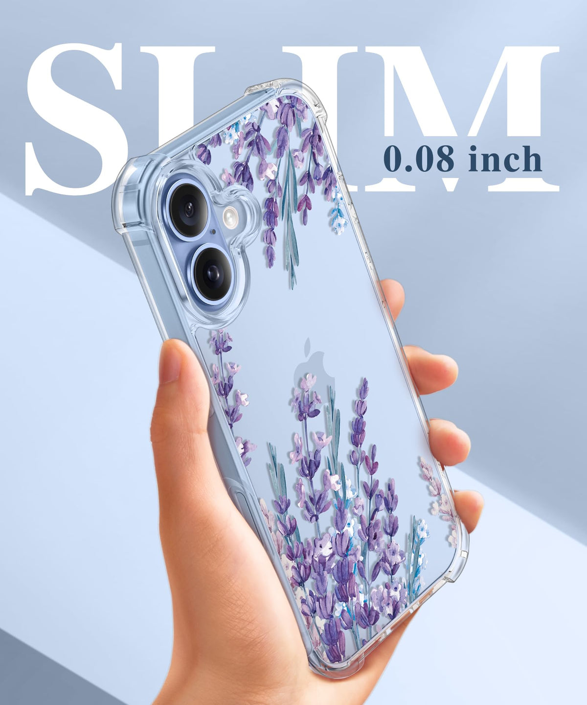 GVIEWIN for iPhone 18 Pro Max Case/17 Pro Max Case Floral Clear Slim Women