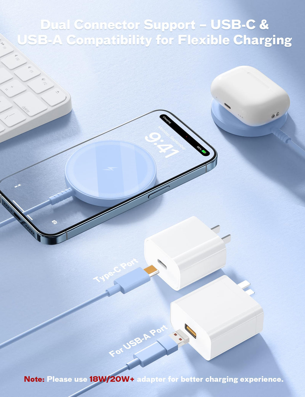 Magsafe Charger Magnetic Wireless Charge iPhone: Strong Magnet Charging Pad
