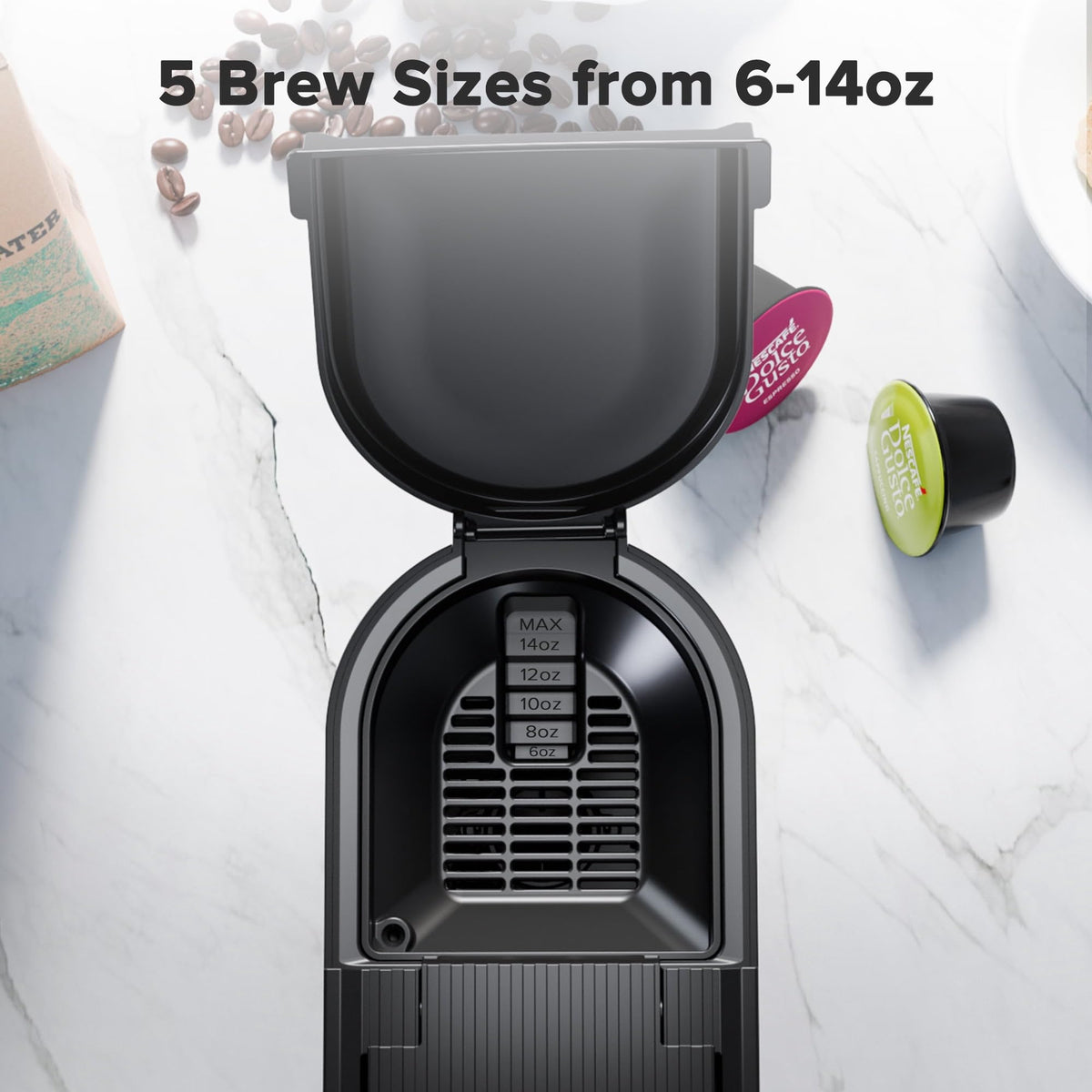 Kismile 2-in-1 Single Serve Coffee Pod & Ground Coffee Maker