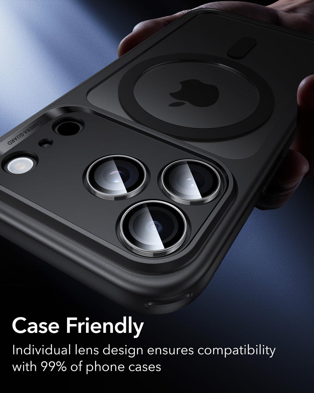 ESR for iPhone Duo Camera Lens Protector, 2 Pack, Black