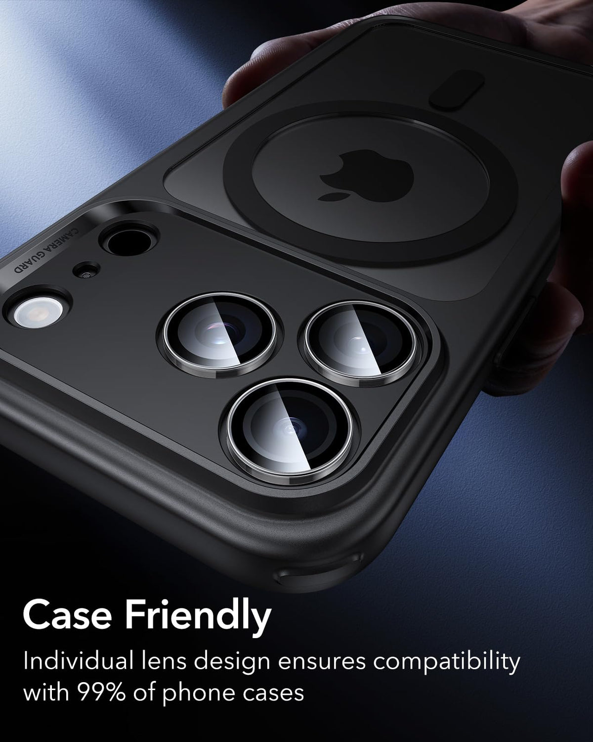 ESR for iPhone Duo Camera Lens Protector, 2 Pack, Black