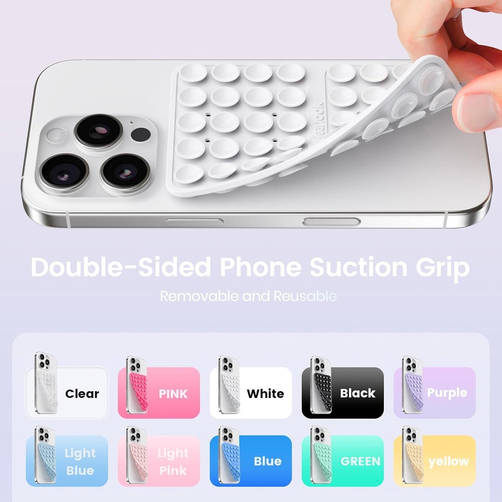Klearlook 4PCS Silicone Double Sided Suction Cup Phone Case, Combination C