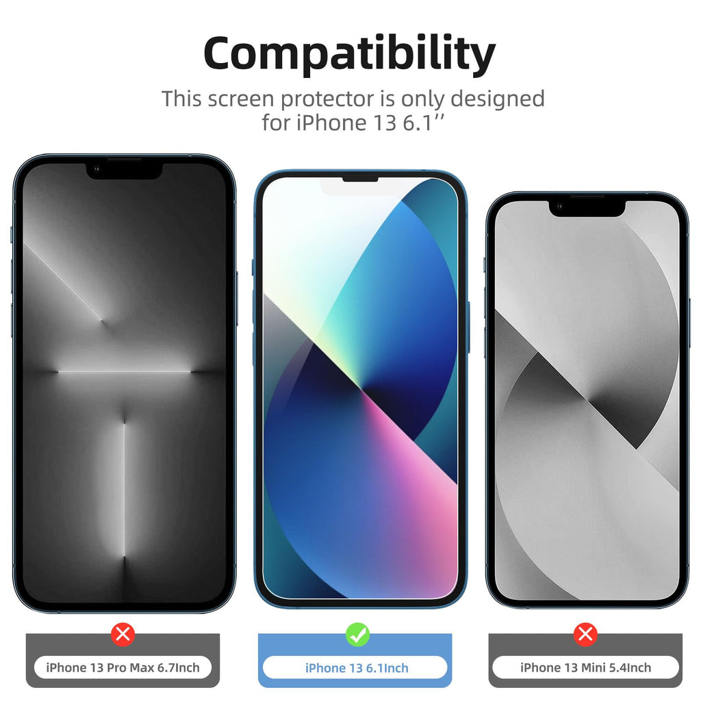 NEW'C for iPhone 16 Pro Screen Protector + Camera Lens Protector + Tool