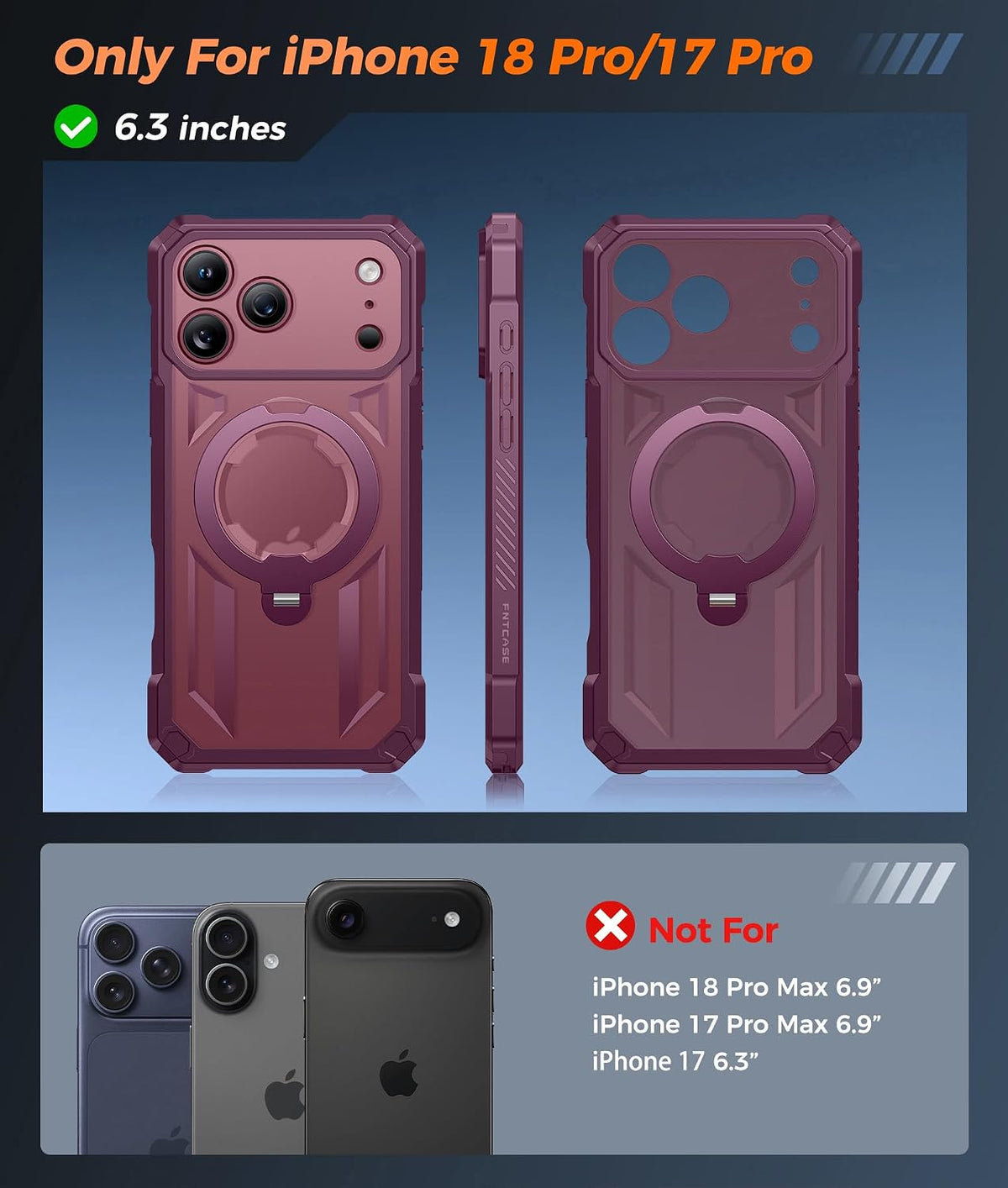 FNTCASE for Motorola Razr 2026/2025 Case with 360 Spin Magnetic Kickstand