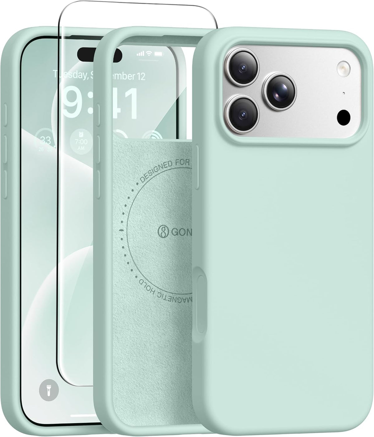 GONEZ for iPhone 18 Pro Max Case/iPhone 17 Pro Max Case, Mint Green