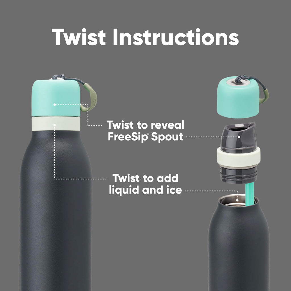 Owala FreeSip Twist Stainless Steel Water Bottle 24 oz Daybreak