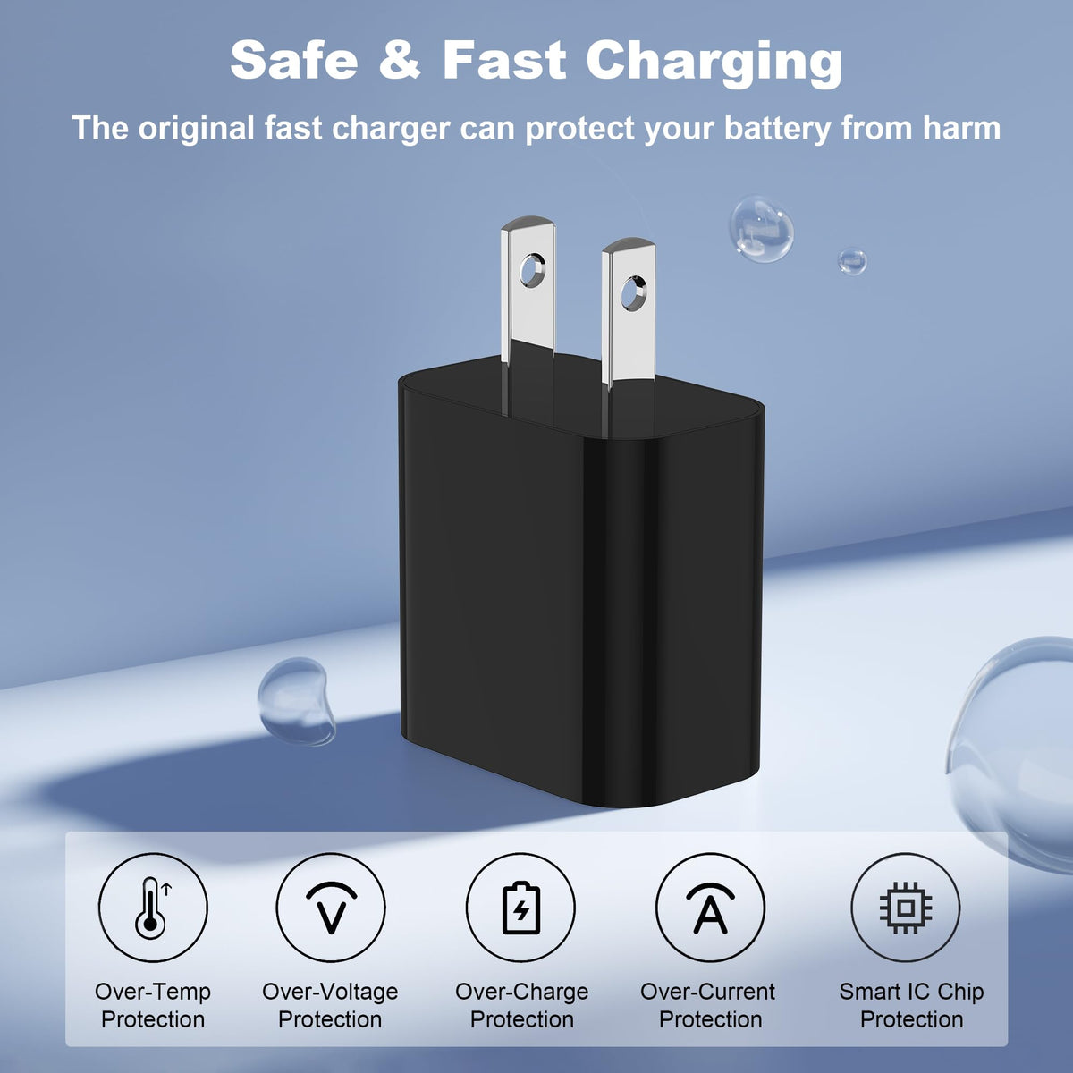 iPhone 18 Pro Max Charger, 40W USB C Fast Charging 2 Pack for Home & Travel