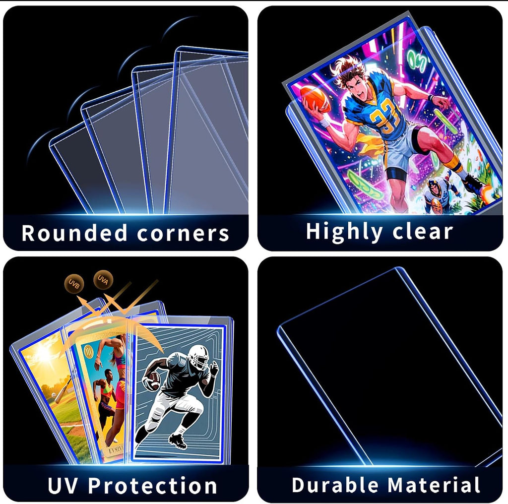 3"x4" Toploaders Card Protectors,100 Hard Holders + 100 Soft Sleeves