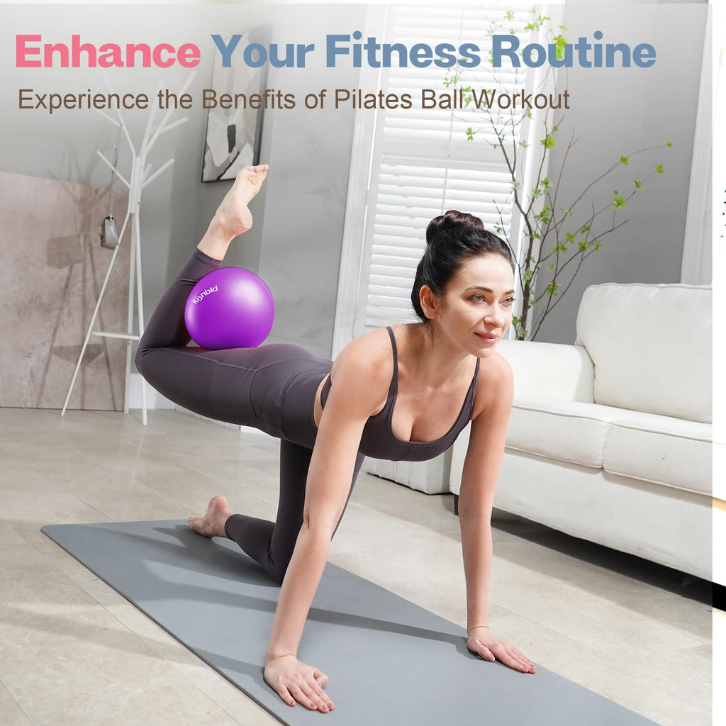 kisnbld 9 Inch Pilates Ball, Small Exercise Ball for Core &Physical Therapy