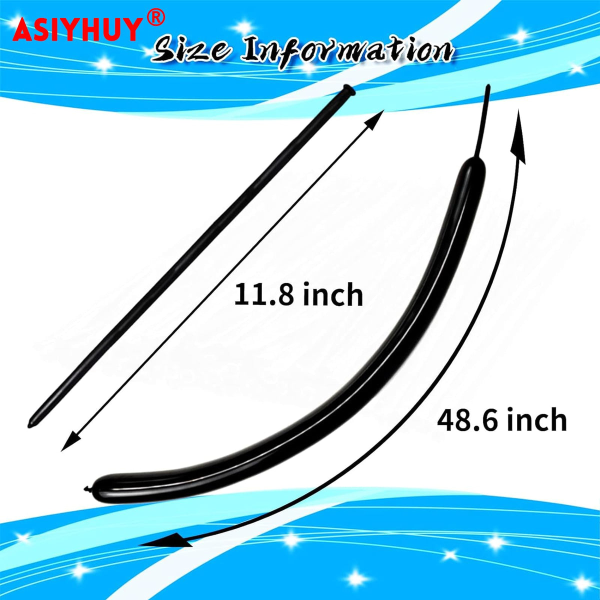 ASIYUHY 260 Balloons Clear Long Balloons 100 Pack Twisting Animal Balloon