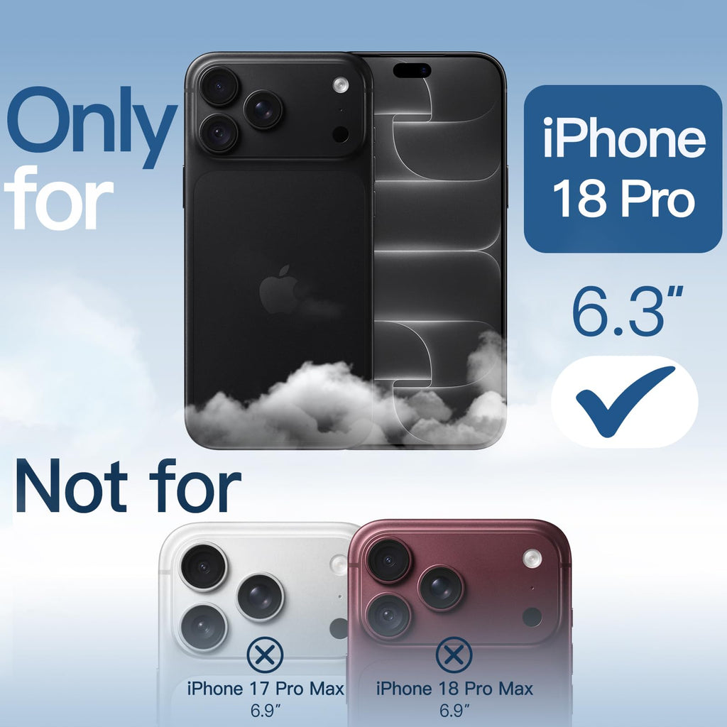 JETech Case for iPhone 17 Pro Max, Anti-Yellowing, Black