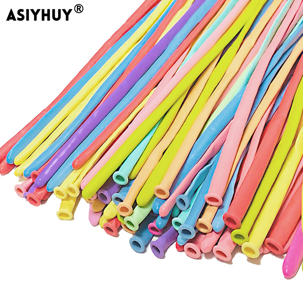 ASIYUHY 260 Balloons Clear Long Balloons 100 Pack Twisting Animal Balloon